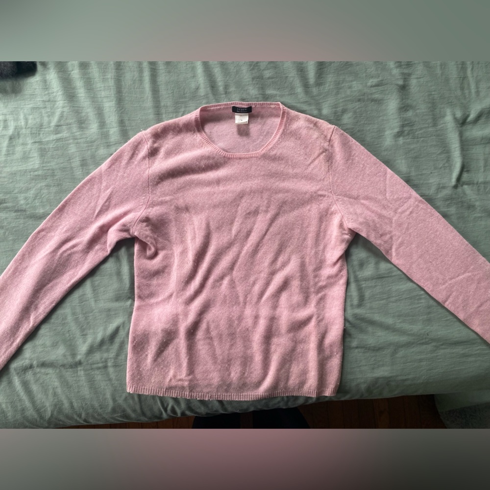 J-Crew pink cashmere women’s medium sweater